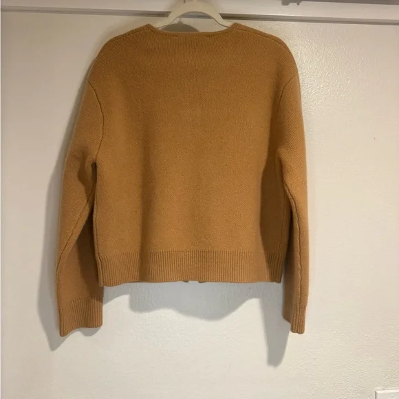 Zara Zippered Wool Bomber | Taupe Brown | Size S - Picture 5 of 5